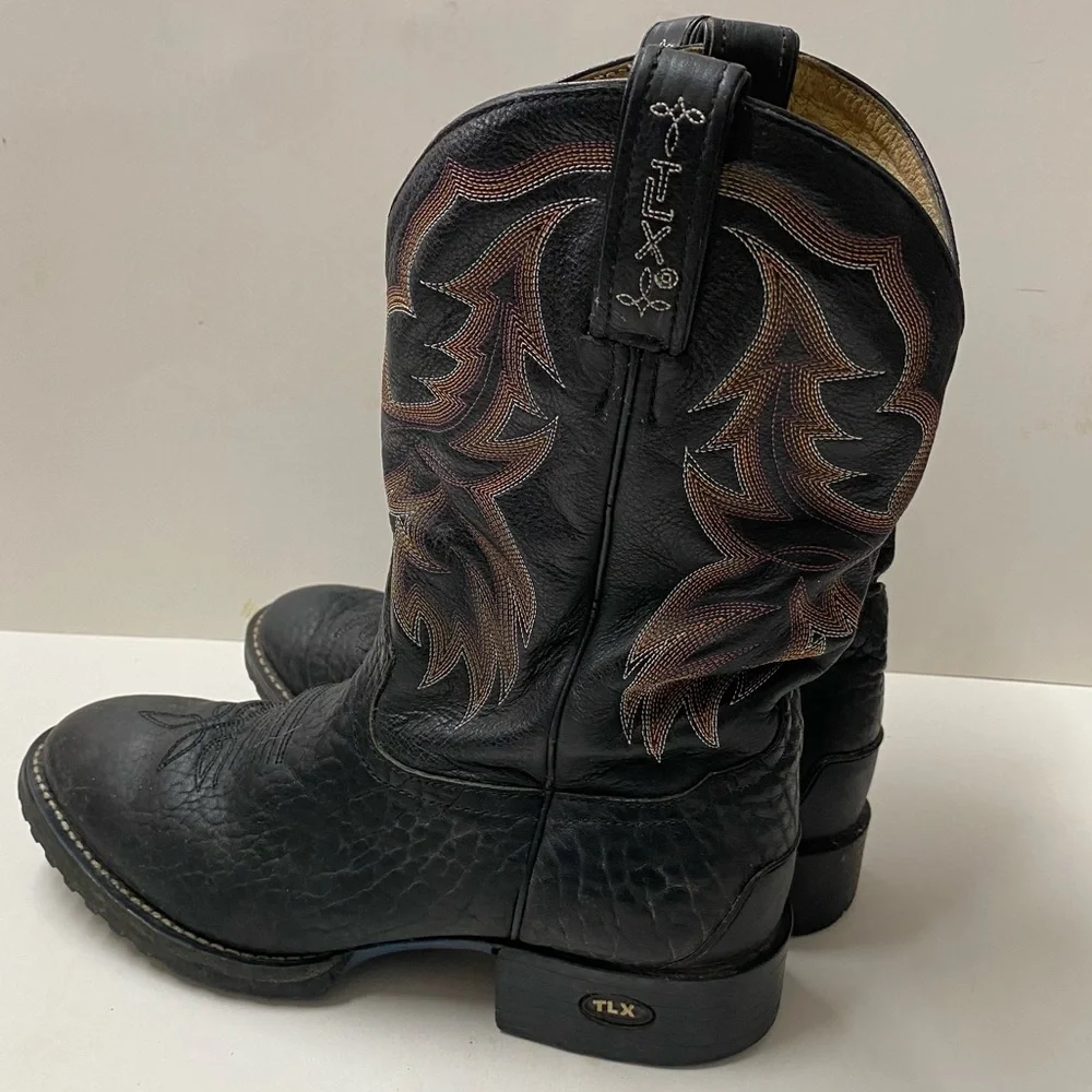 Tony Lama TLX Men’s Black Cowboy Boots Sz 9D